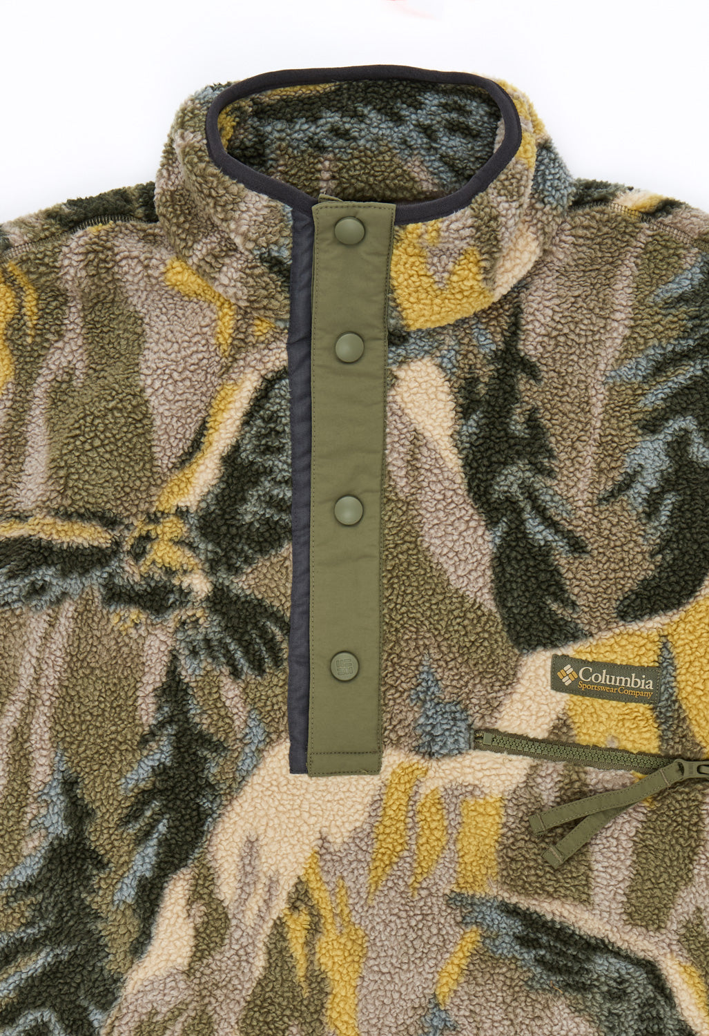 Columbia Men's Helvetia™ II Printed Half Snap Fleece - Stone Green Soarin