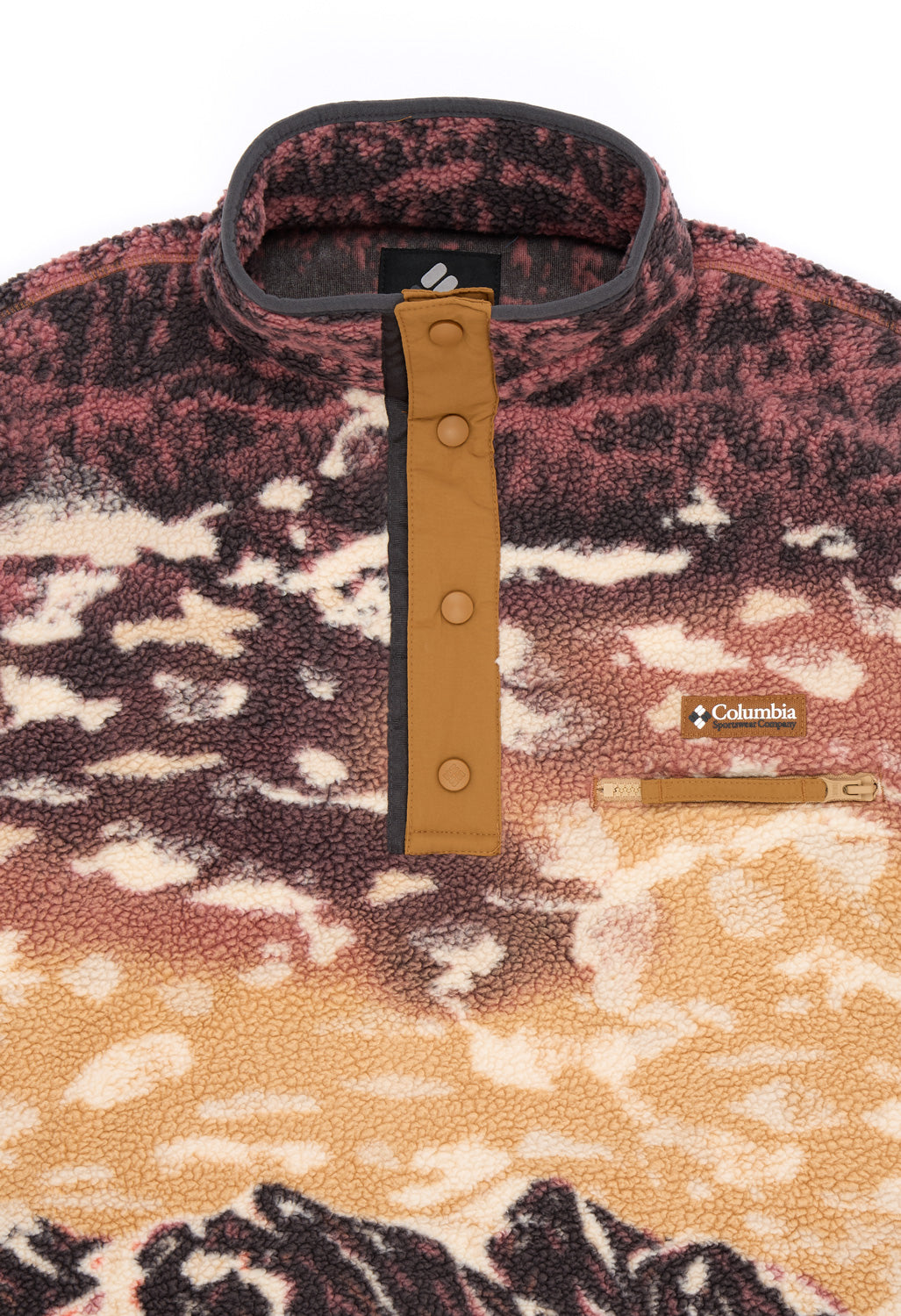 Columbia Men's Helvetia II Printed Half Snap Fleece - Camel Brown Sisters