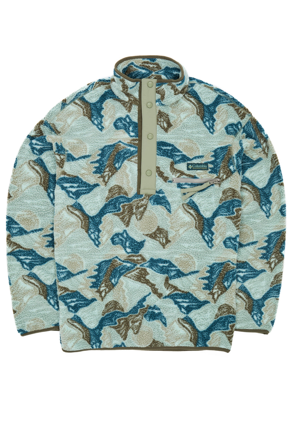 Columbia Men's Helvetia II Printed Half Snap Fleece - Safari / Sunscapes