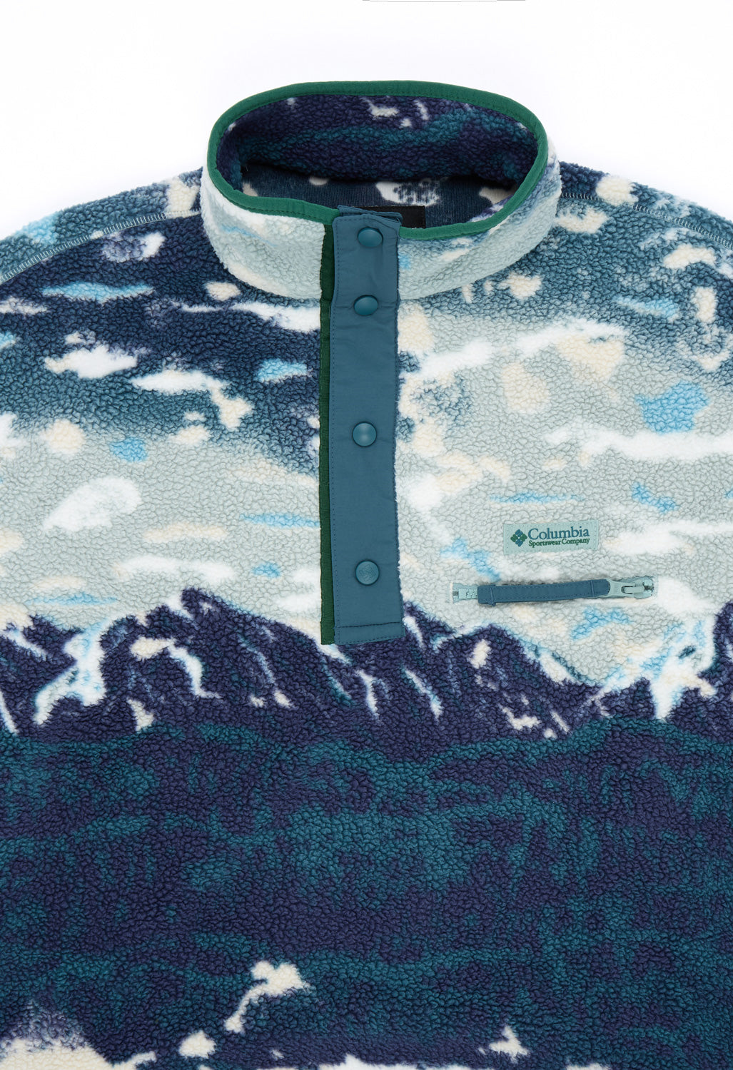 Columbia Men's Helvetia II Printed Half Snap Fleece - Crushed Blue Sisters
