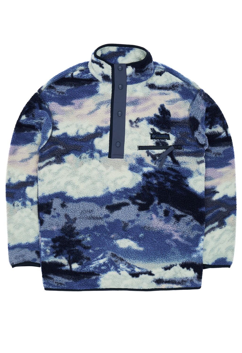 Columbia Men's Helvetia II Printed Half Snap Fleece - Collegiate Navy / Dreaming