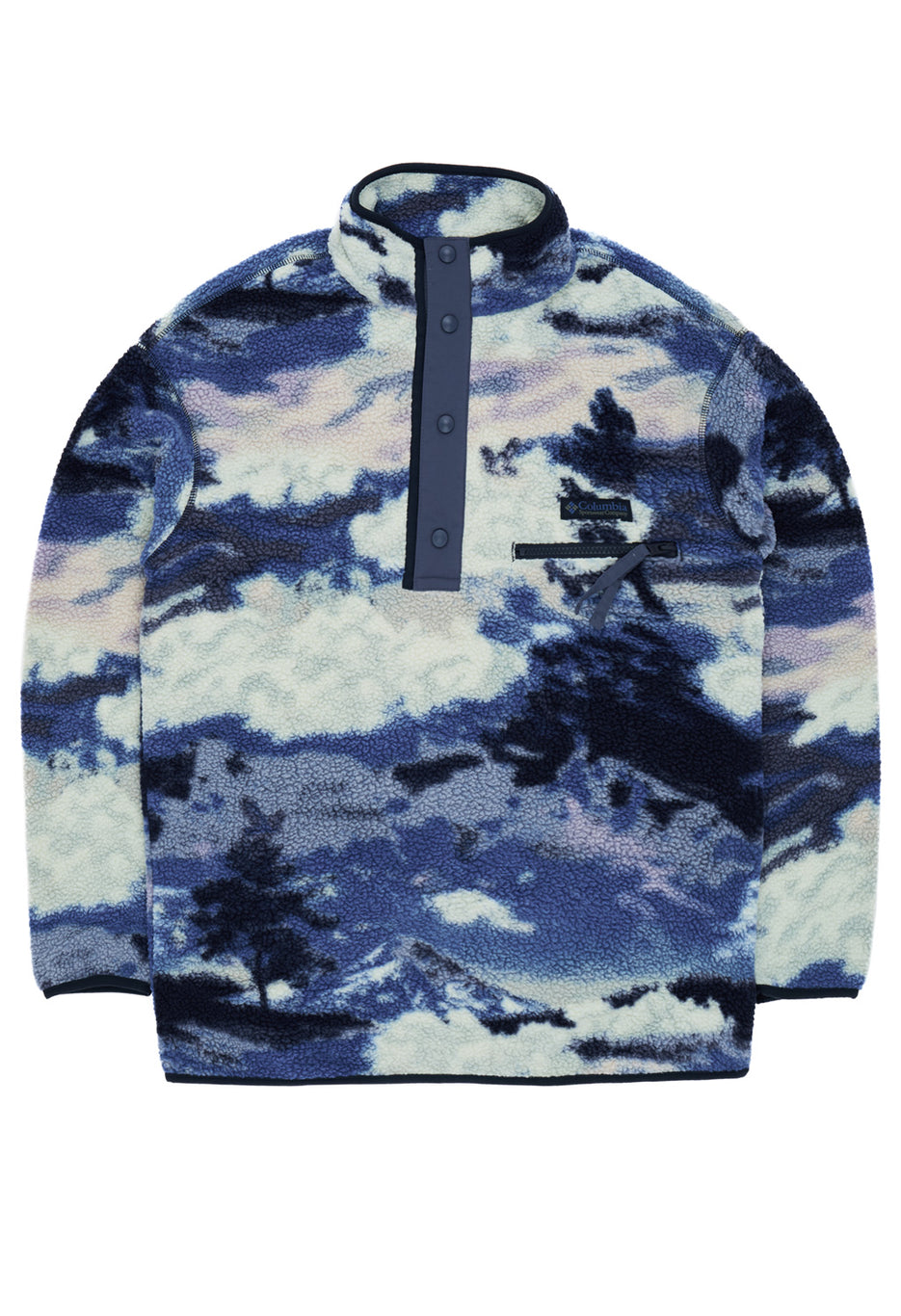 Columbia Men's Helvetia II Printed Half Snap Fleece - Collegiate Navy / Dreaming