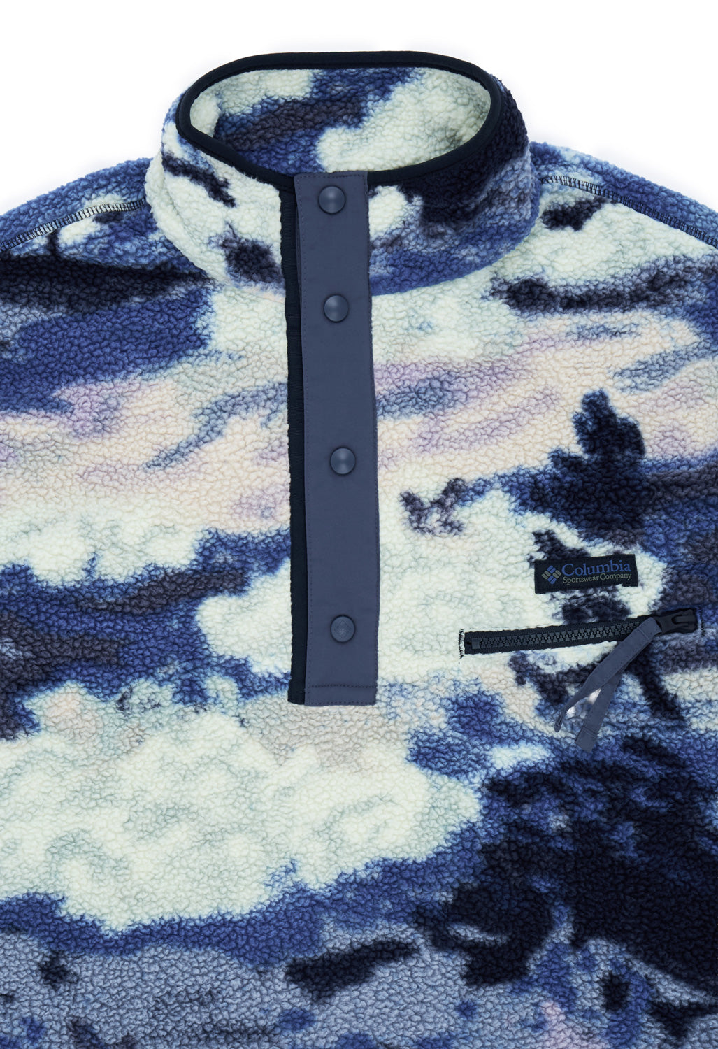 Columbia Men's Helvetia II Printed Half Snap Fleece - Collegiate Navy / Dreaming