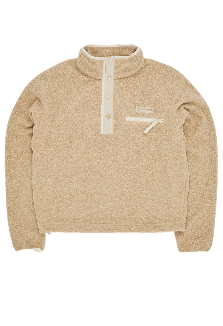 Columbia Women's Helvetia II Cropped Half Snap Fleece - Ancient Fossil / Dark Stone / Chalk