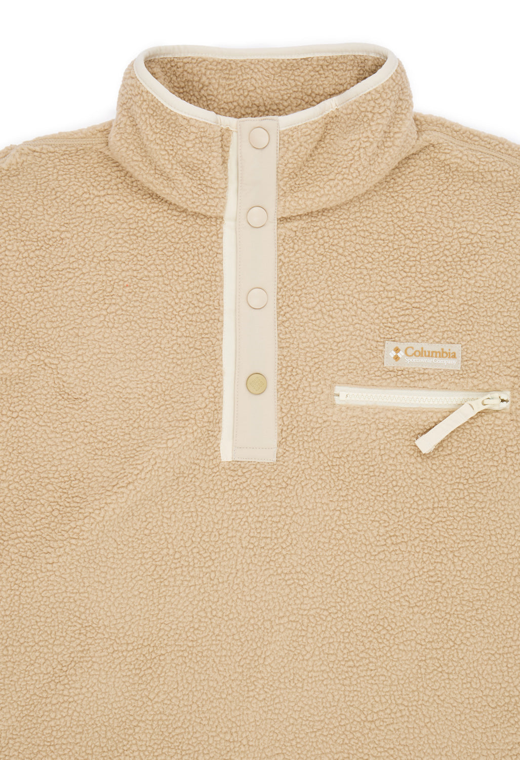 Columbia Women's Helvetia II Cropped Half Snap Fleece - Ancient Fossil / Dark Stone / Chalk