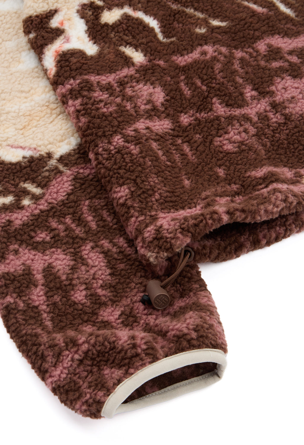 Columbia Women's Helvetia Printed Cropped Half Snap Fleece - Tobacco Sisters, Dark Stone