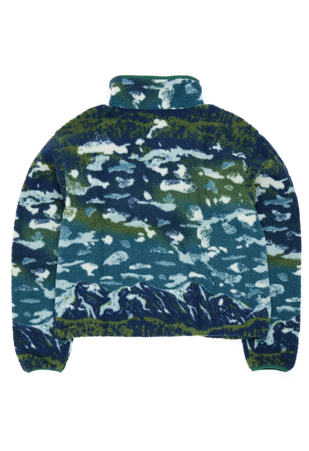 Columbia Women's Helvetia Printed Cropped Half Snap Fleece - Everblue Sisters, Rain Forest