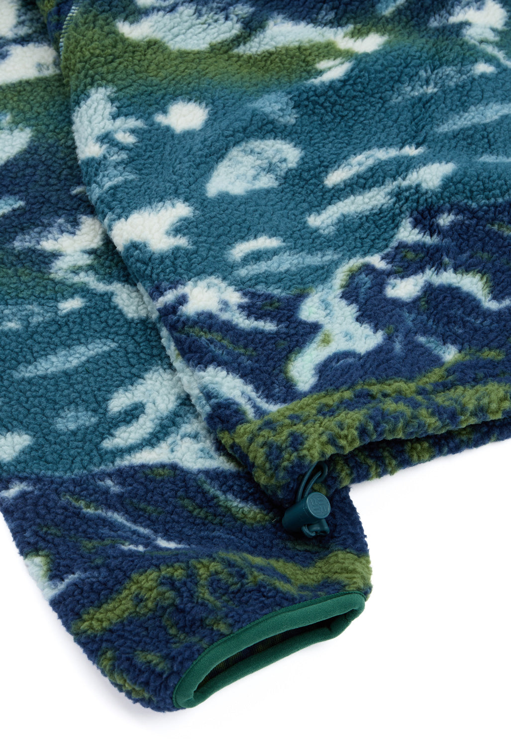 Columbia Women's Helvetia Printed Cropped Half Snap Fleece - Everblue Sisters, Rain Forest