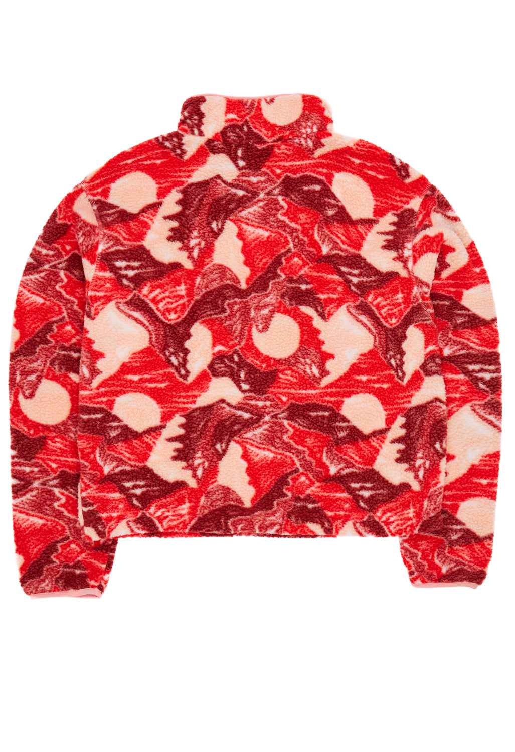 Columbia Women's Helvetia II Printed Cropped Half Snap Fleece - Poppy Red / Sunscape