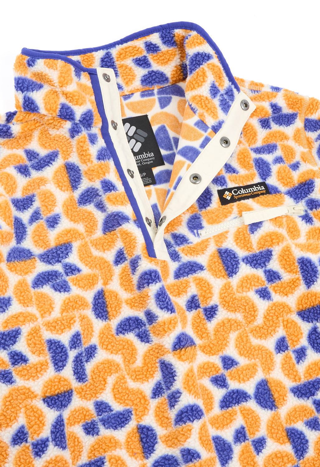 Columbia Helvetia II Printed Cropped Half Snap - Sunstone Retroscape