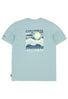 Columbia Men's Explorers Canyon Back Print T-Shirt - Crushed Blue, Peaks And Waves