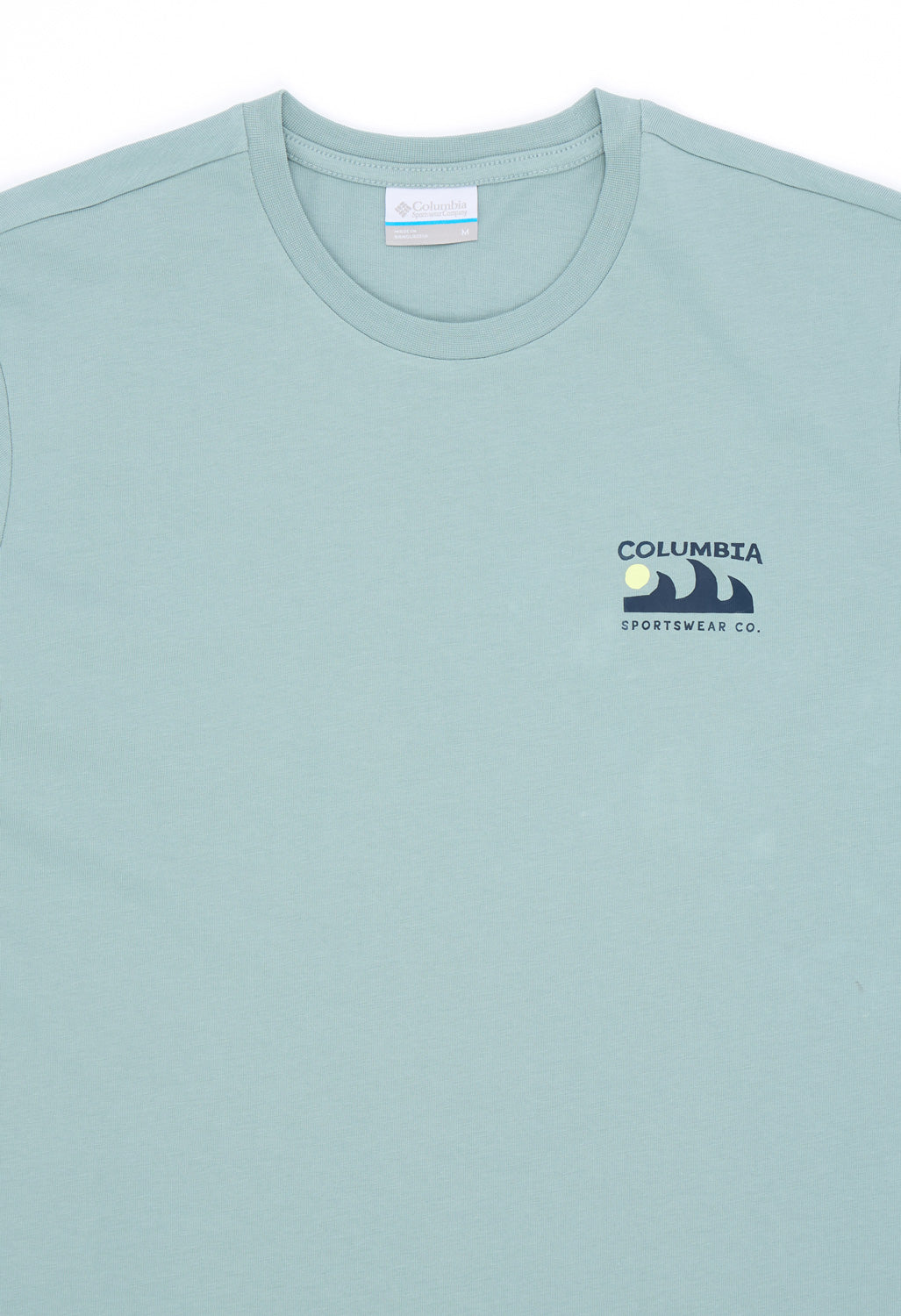 Columbia Men's Explorers Canyon Back Print T-Shirt - Crushed Blue, Peaks And Waves