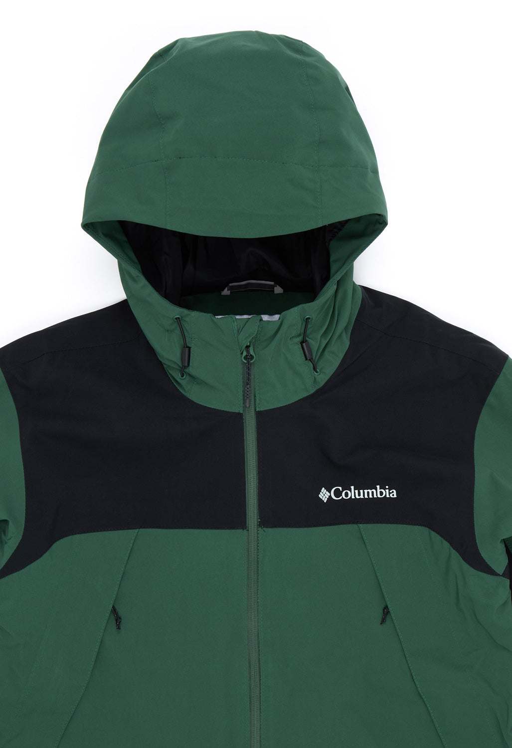 Columbia Men's Boulder Falls Jacket Rain Forest, Black