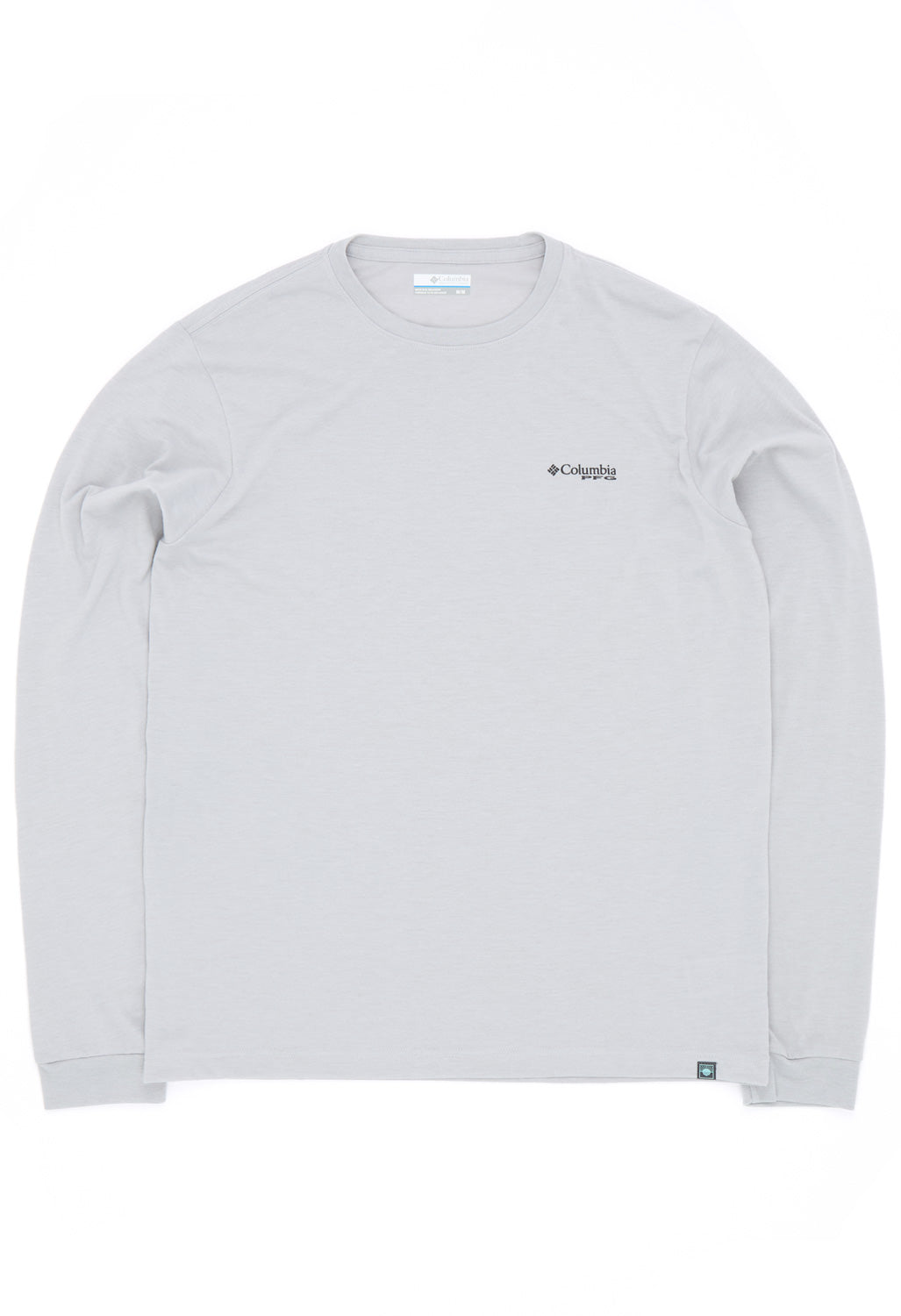 Columbia Men's PFG Uncharted Graphic Long Sleeve T-Shirt - Cool Grey Heather, Redfish Swamplands