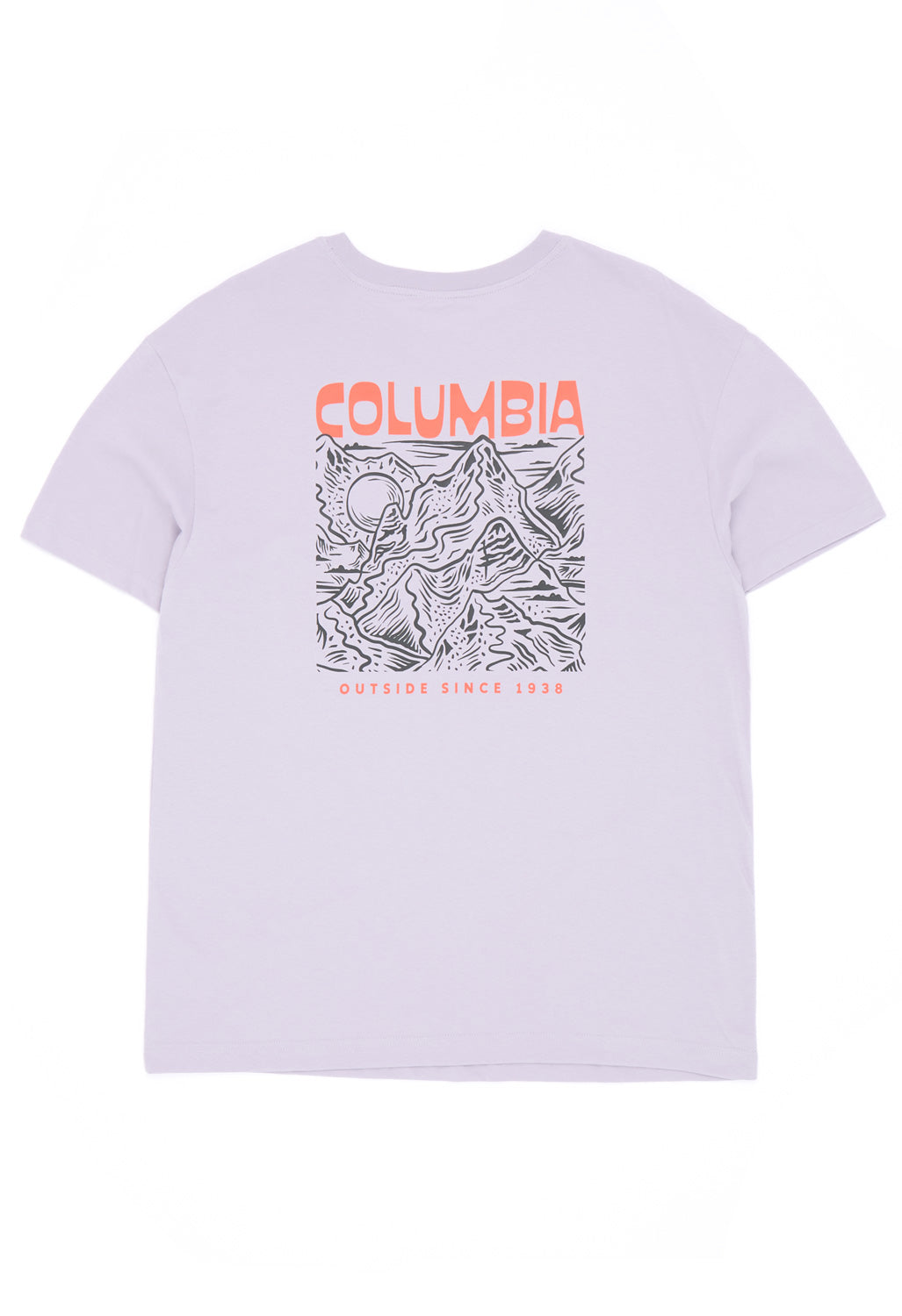 Columbia Women's Rolling Bend Graphic Oversize T-Shirt - Lavender Pearl, Mountainview