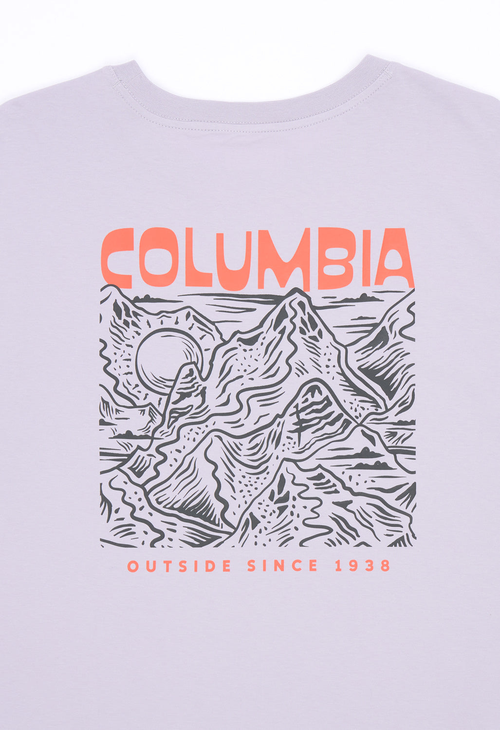 Columbia Women's Rolling Bend Graphic Oversize T-Shirt - Lavender Pearl, Mountainview