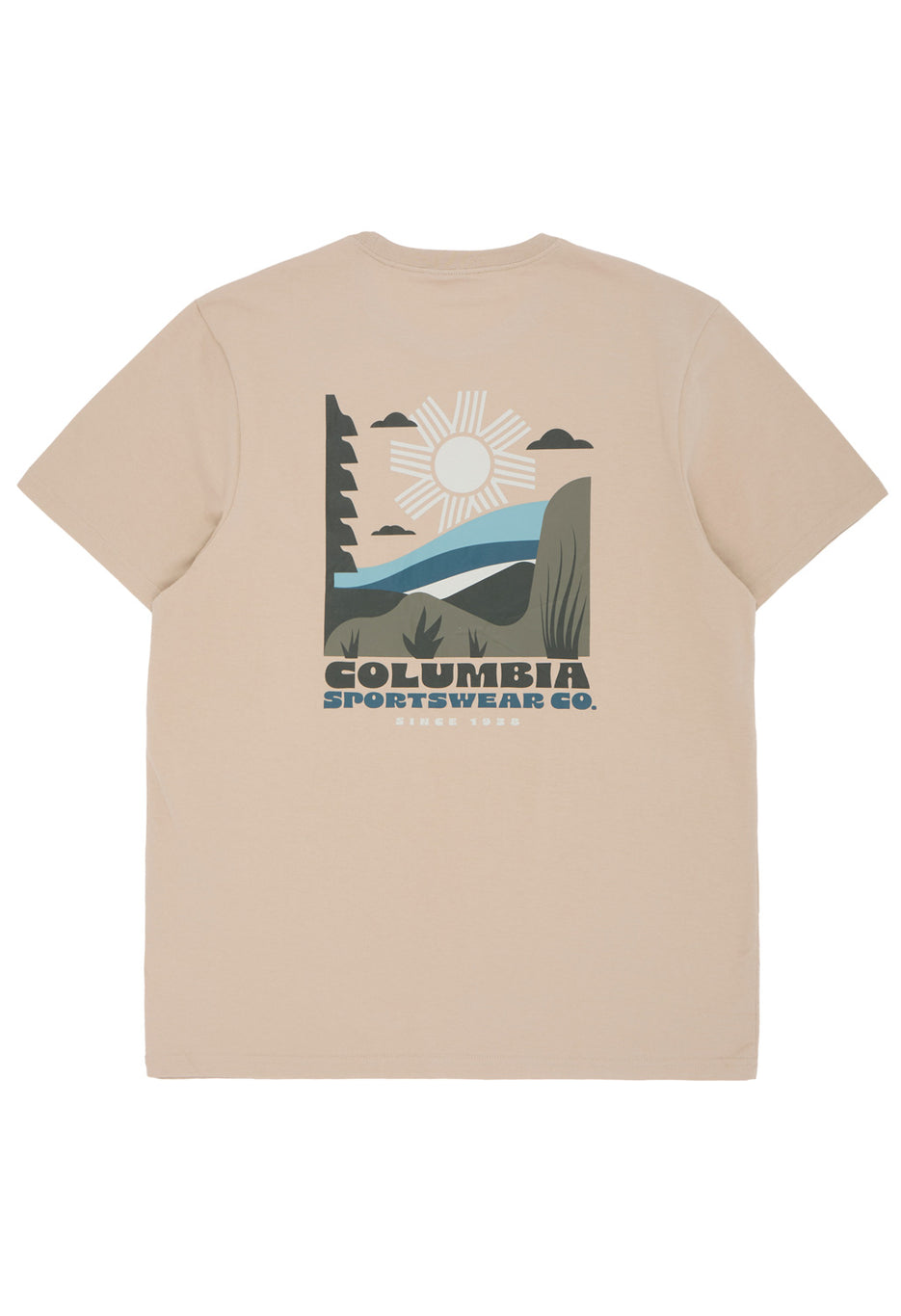 Columbia Men's CSC Outdoor Back Graphic Tee - Ancient Fossil / Shining Sandscape