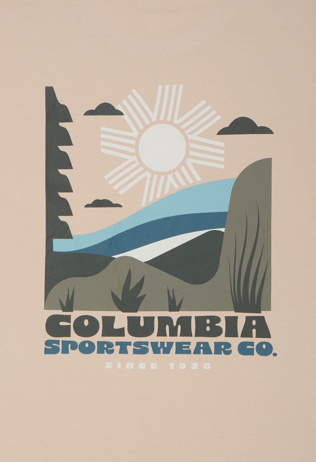 Columbia Men's CSC Outdoor Back Graphic Tee - Ancient Fossil / Shining Sandscape