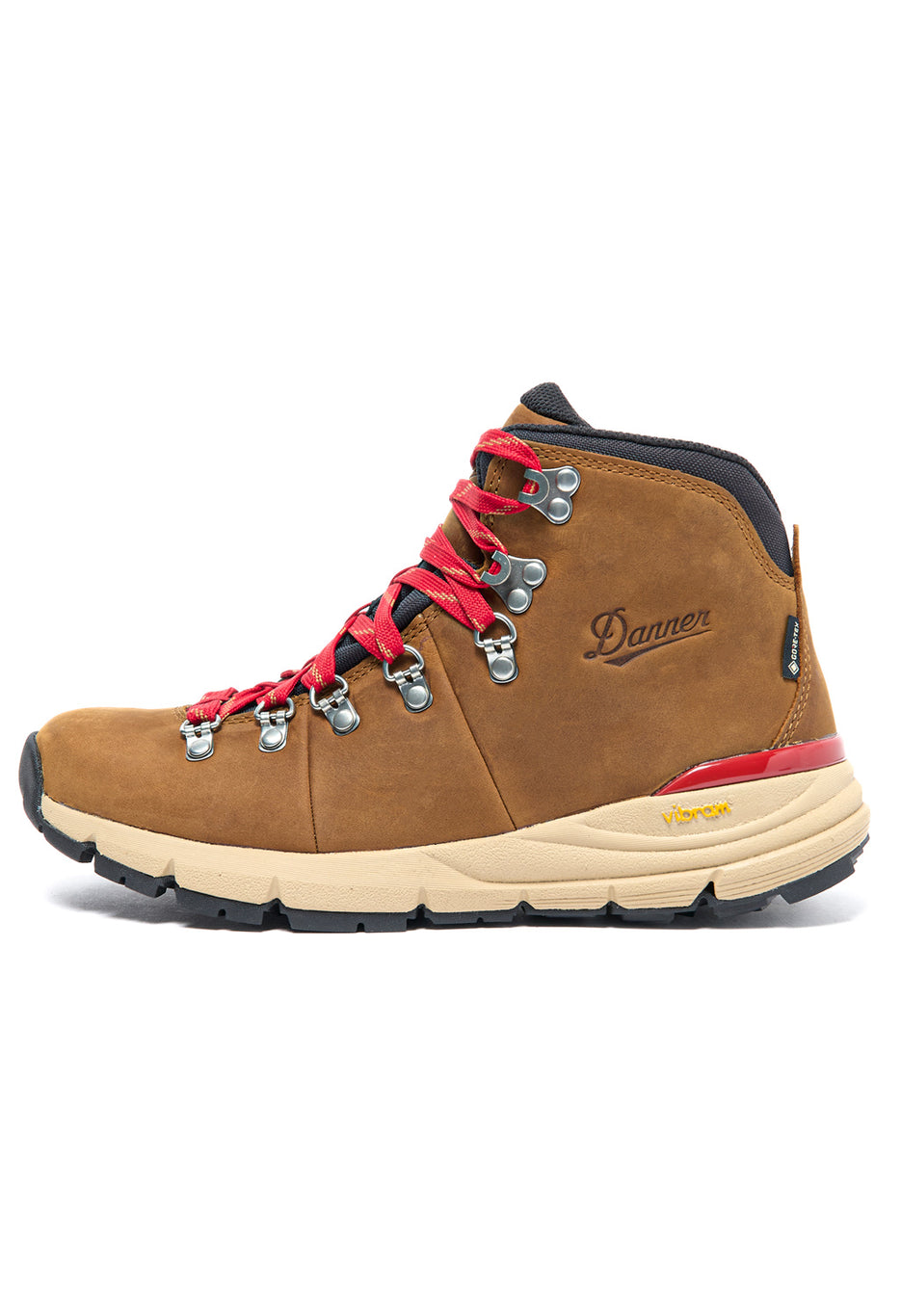 Danner Women's Mountain 600 Leaf 4.5" GTX Boots - Grizzly Brown / Rhodo Red