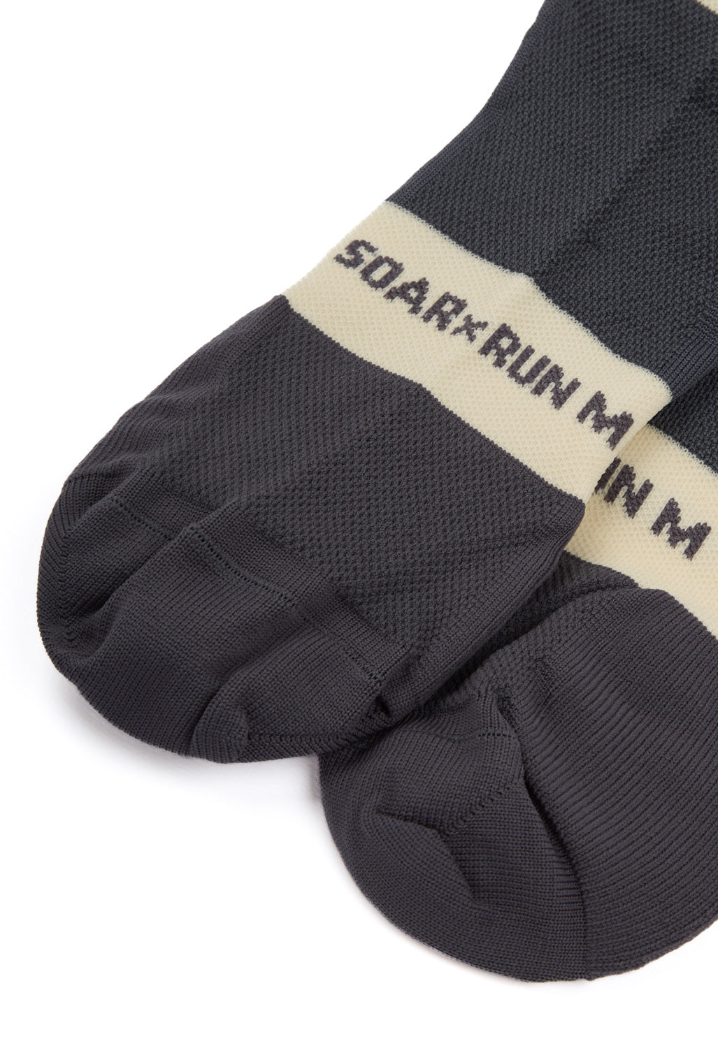 Soar Ankle Socks 2.0 - Cream / Dark Grey