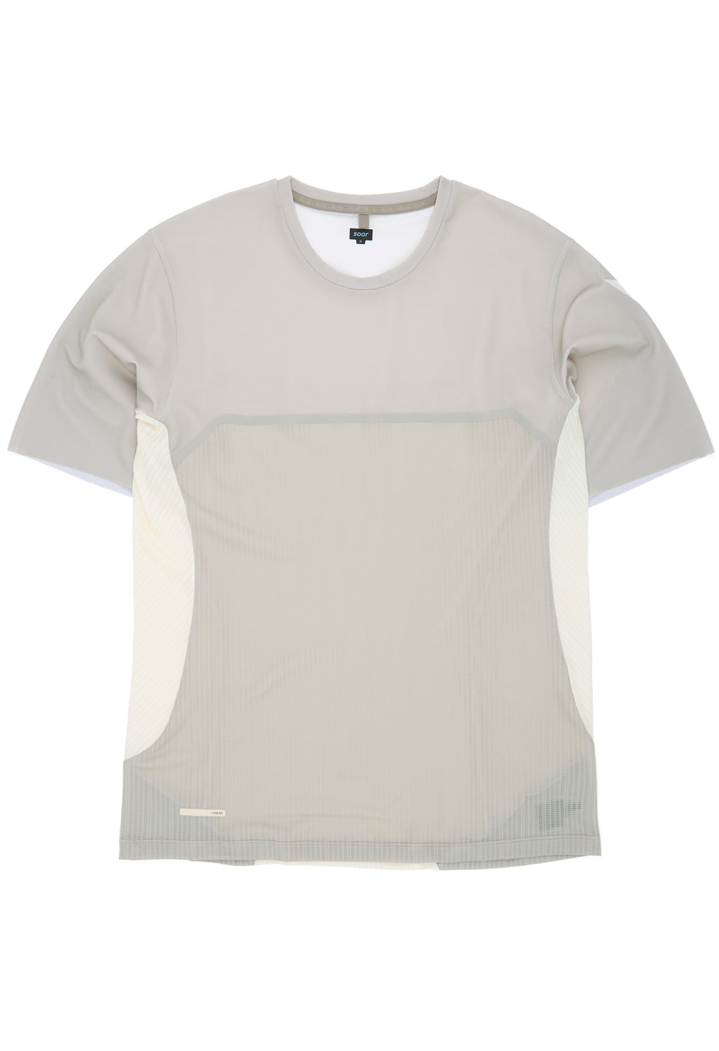 Soar Men's SS Hot Weather T-Shirt - Warm Grey / Yellow