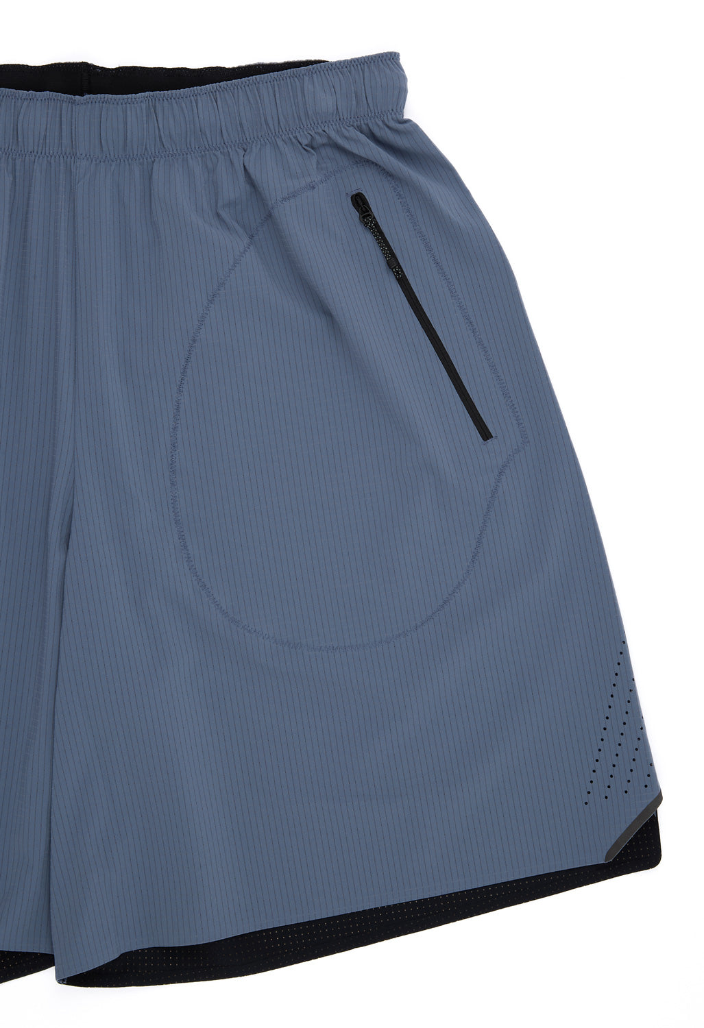 Soar Men's Long Summer Shorts - Blue Grey / Black