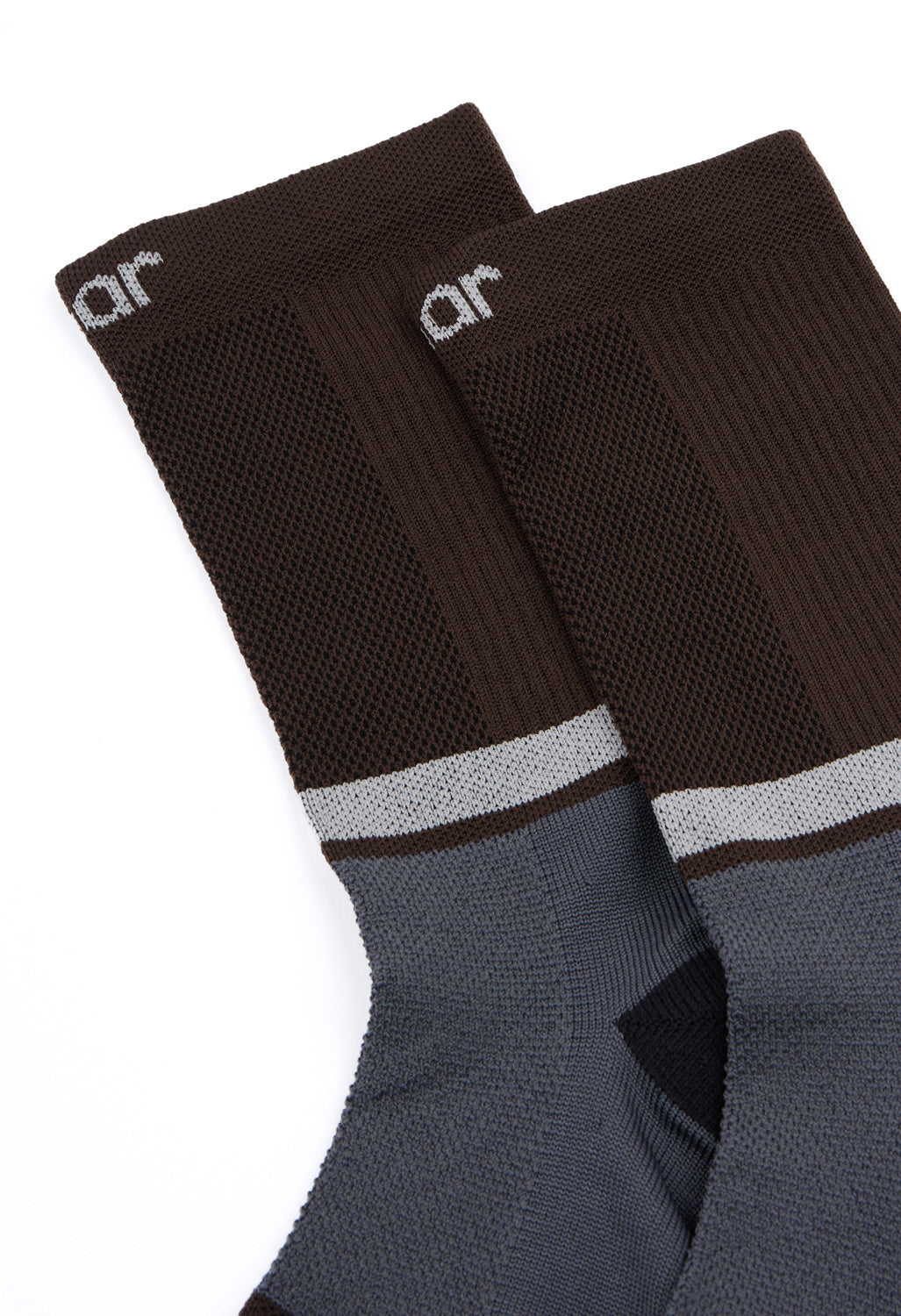 Soar Crew Socks - Brown / Dark Grey