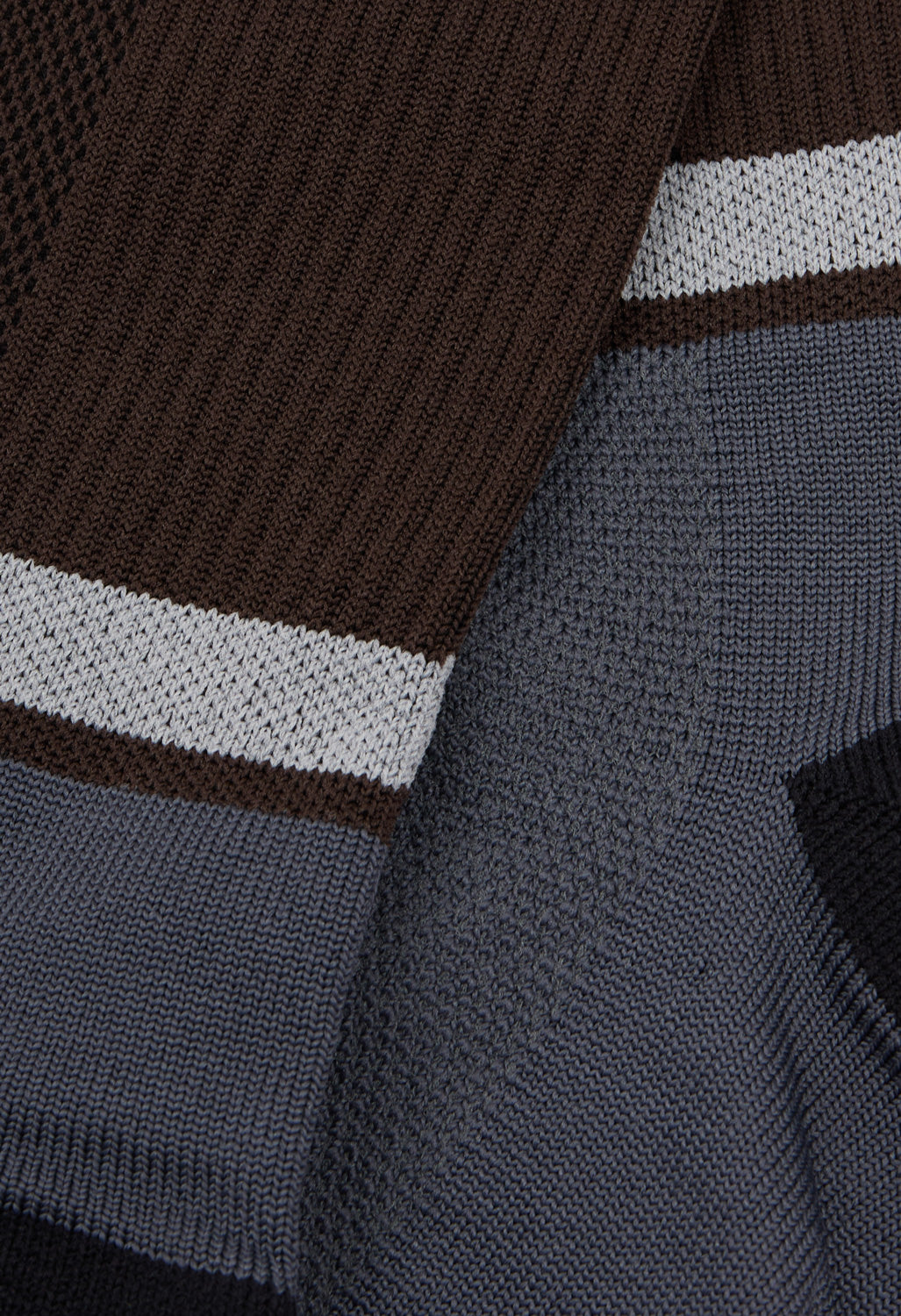 Soar Crew Socks - Brown / Dark Grey