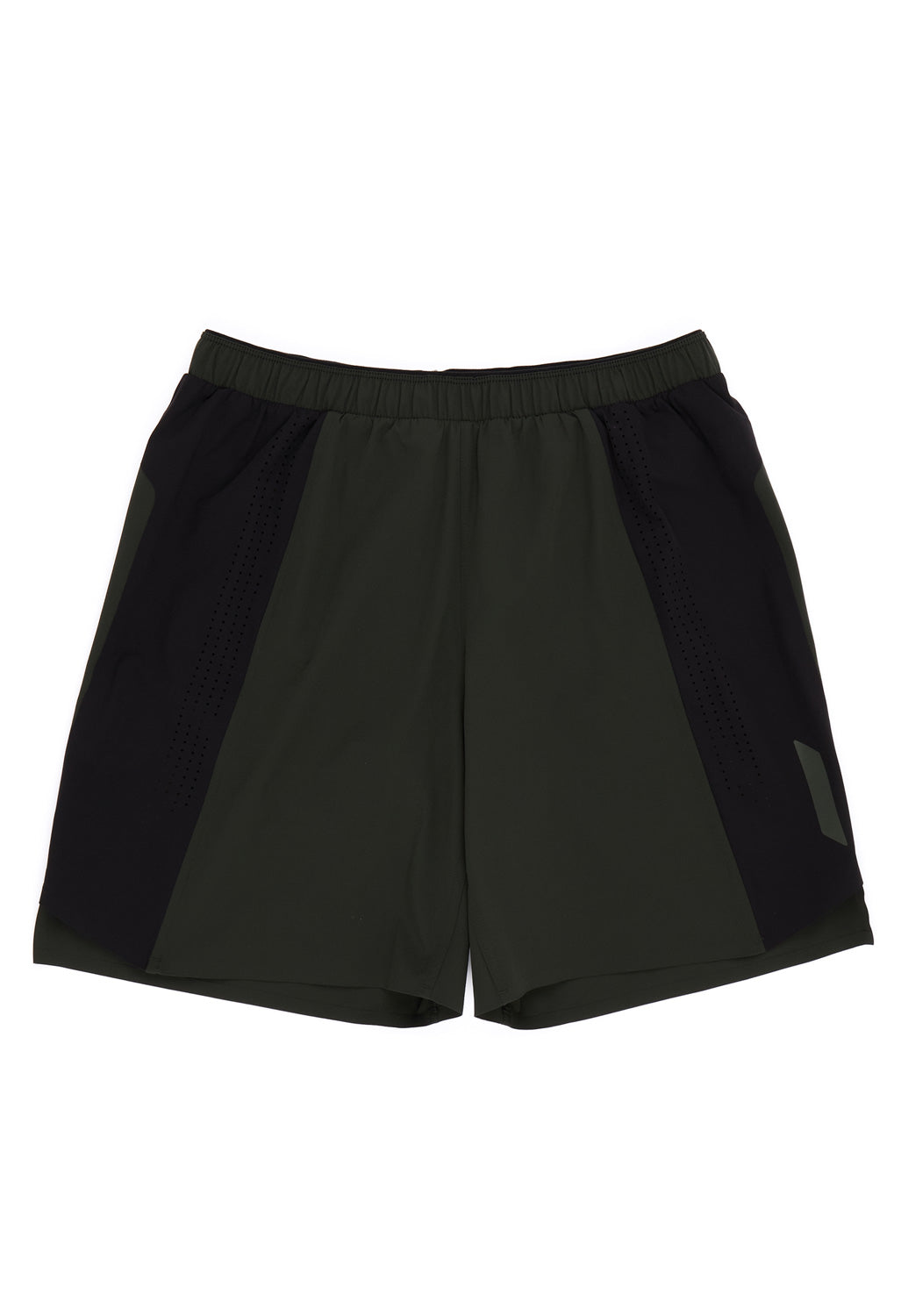 Soar Men's Long Run Shorts - Green Grey / Black