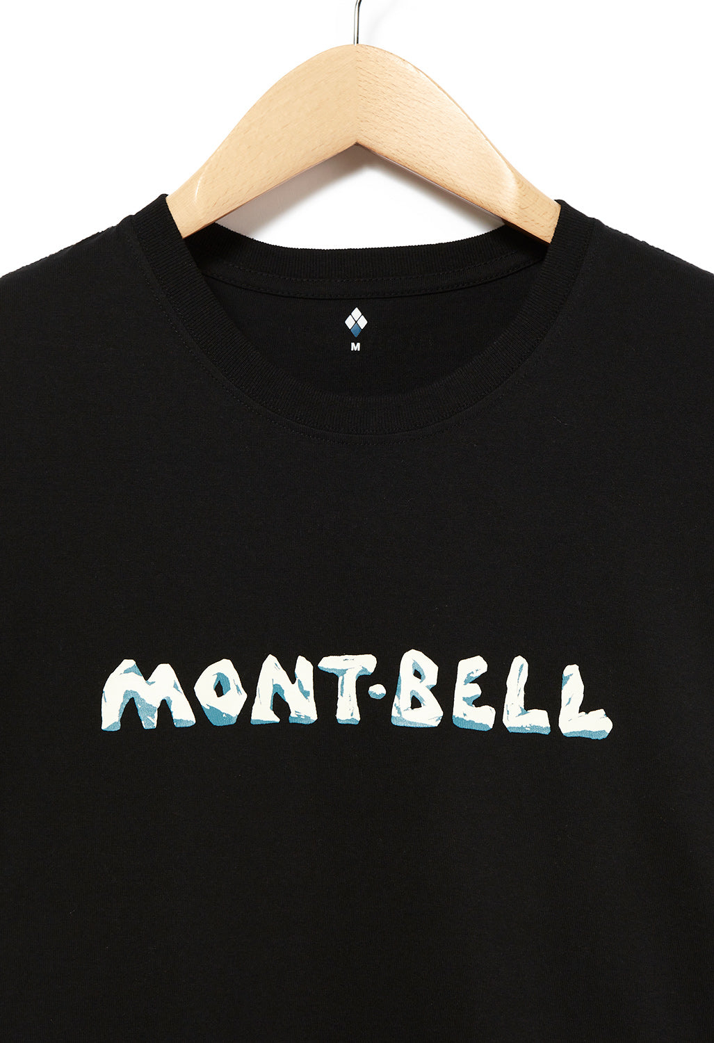 Montbell Pear Skin Cotton mont-bell Iwa Logo T-Shirt - Black