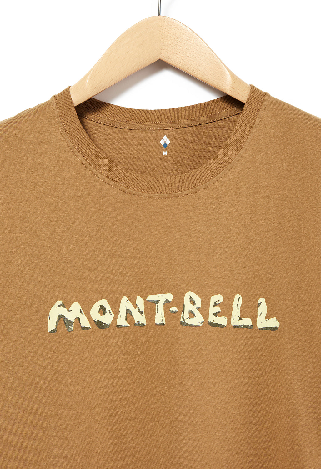 Montbell Pear Skin Cotton mont-bell Iwa Logo T-Shirt - Brown