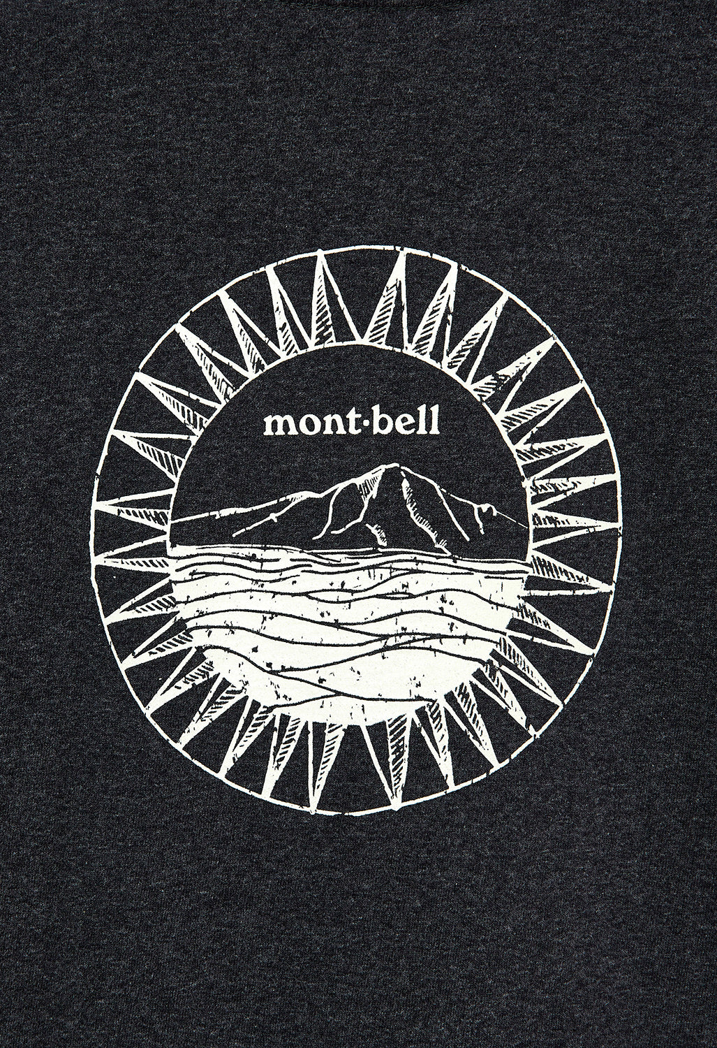 Montbell Pear Skin Cotton Shimayama T-Shirt - Dark Charcoal