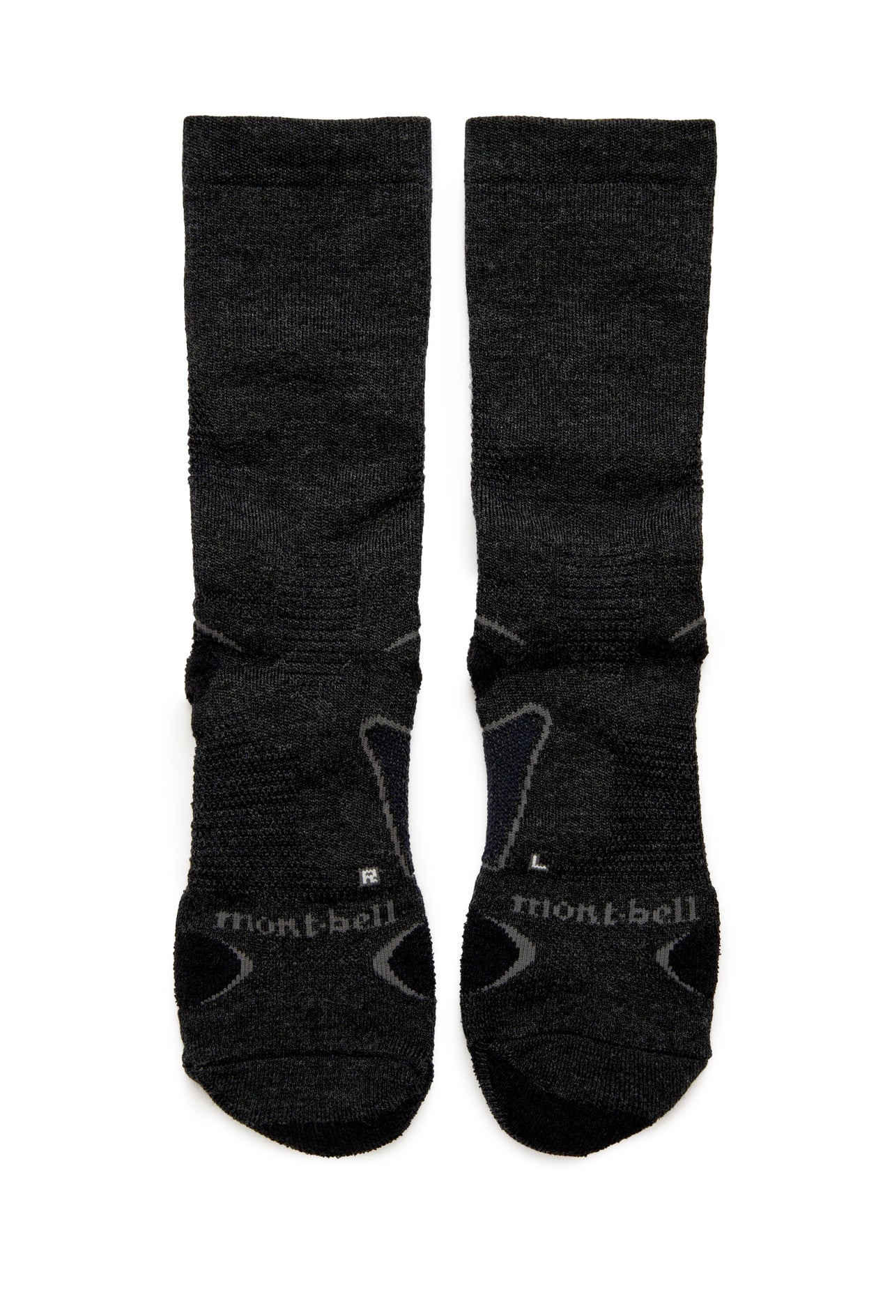 Montbell Merino Wool Supportec Trekking Socks - Dark Charcoal