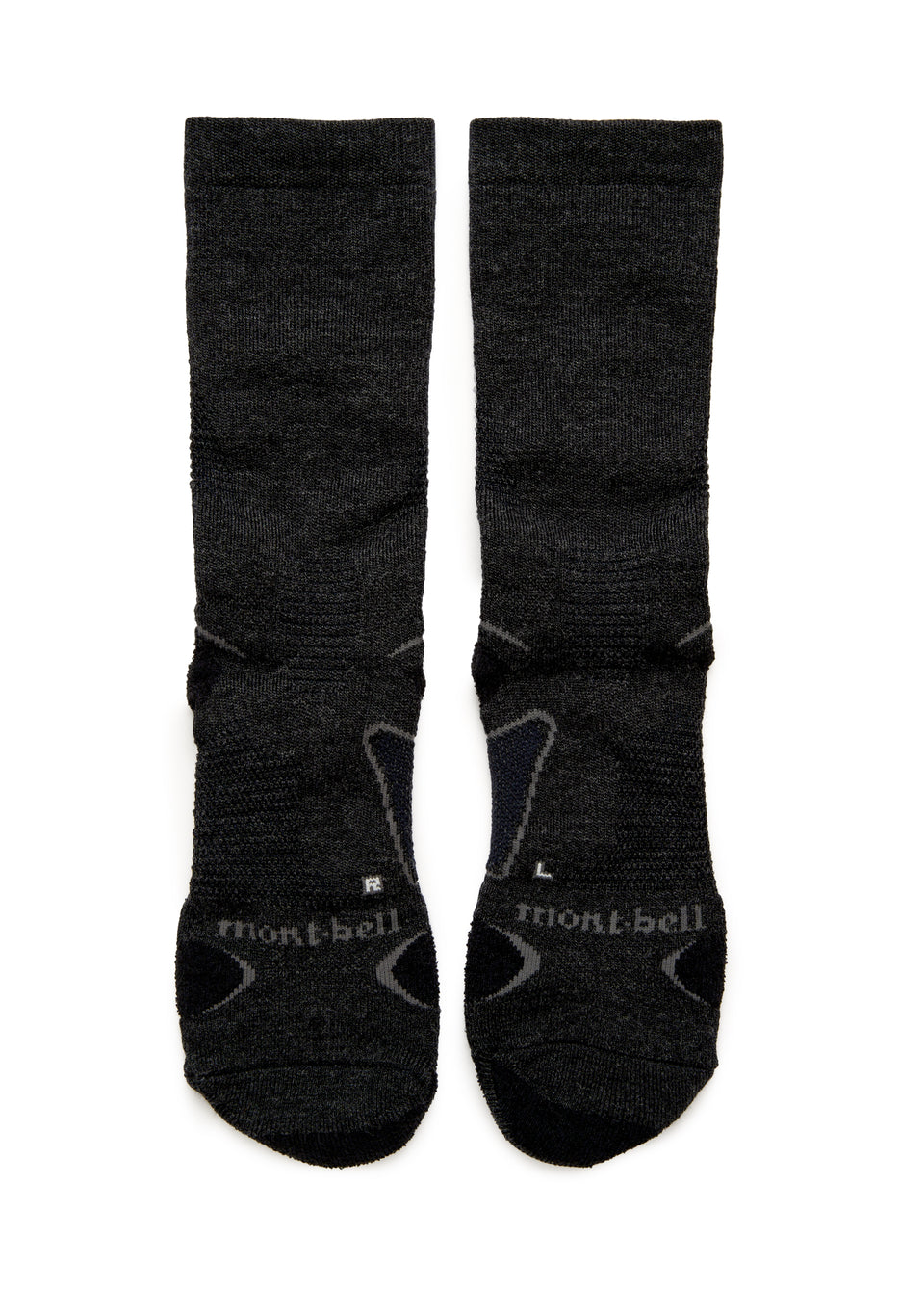 Montbell Merino Wool Supportec Trekking Socks - Dark Charcoal