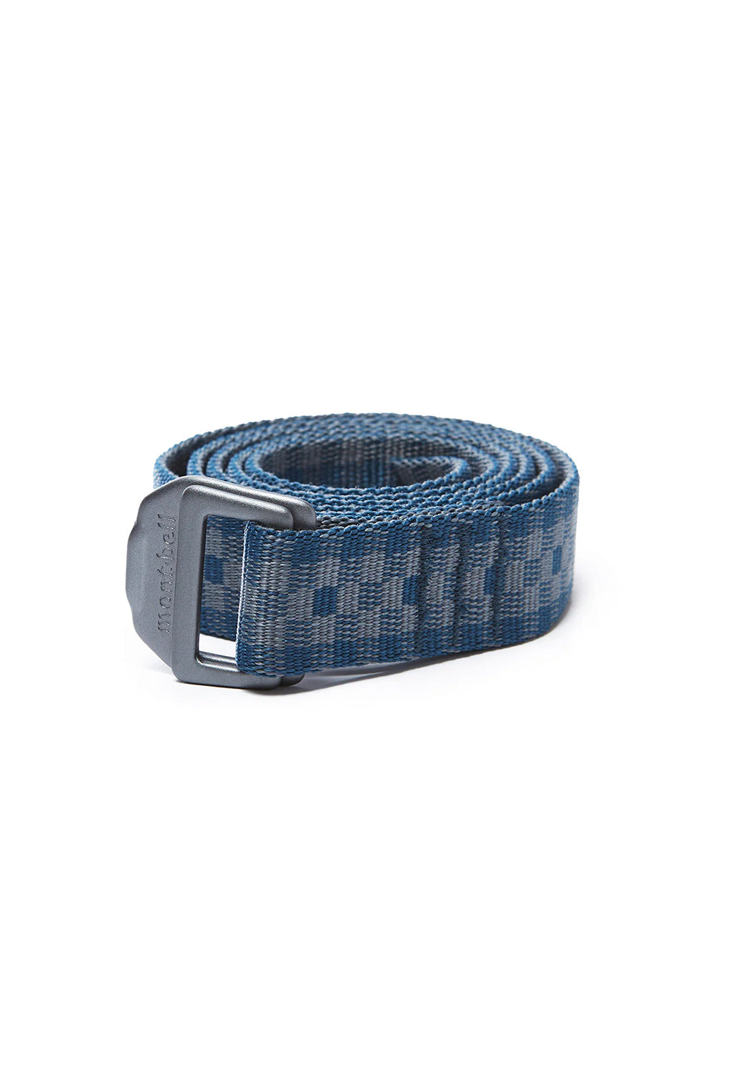 Montbell Aluminum Buckle Web Belt - Blue Check