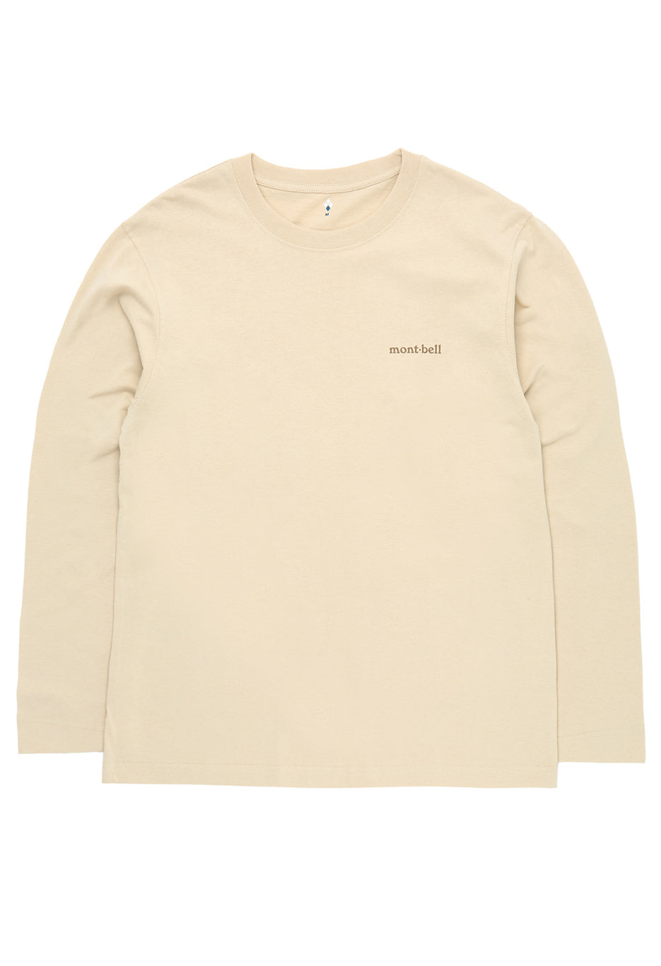 Montbell Men's Pear Skin Cotton Long Sleeve T-Shirt - Ivory