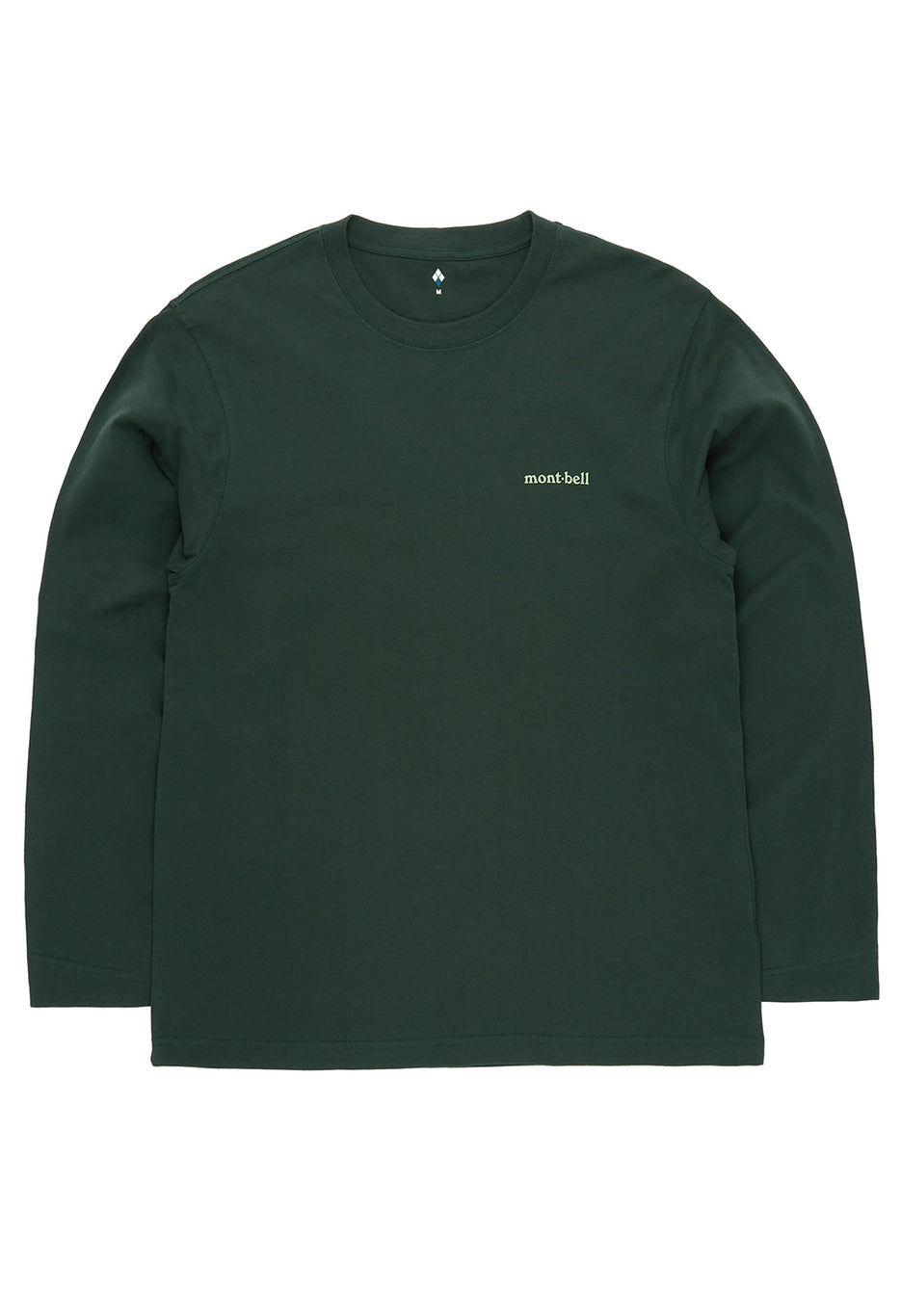 Montbell Men's Pear Skin Cotton Long Sleeve T-Shirt - Dark Green