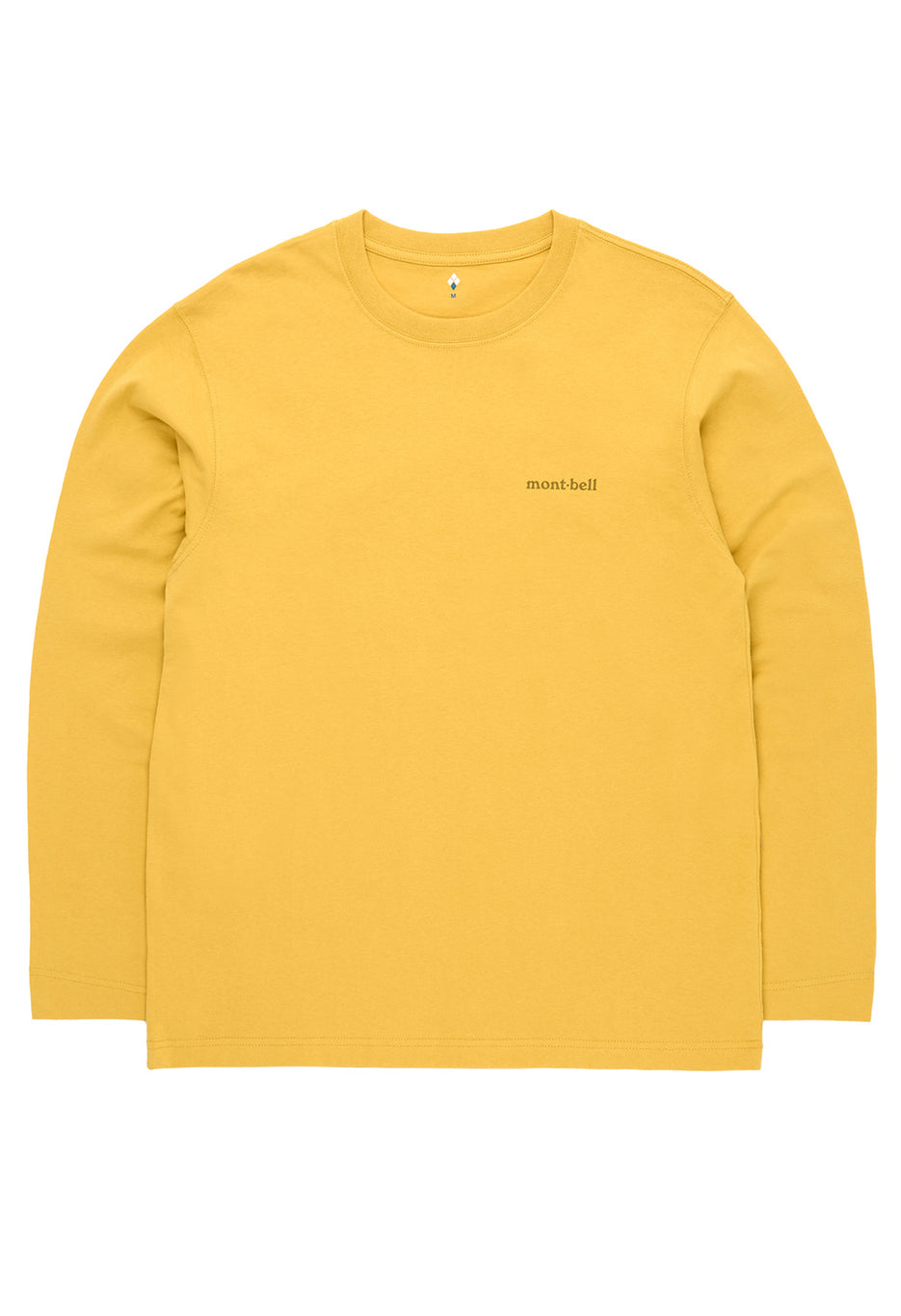 Montbell Men's Pear Skin Cotton Long Sleeve T-Shirt - Yellow