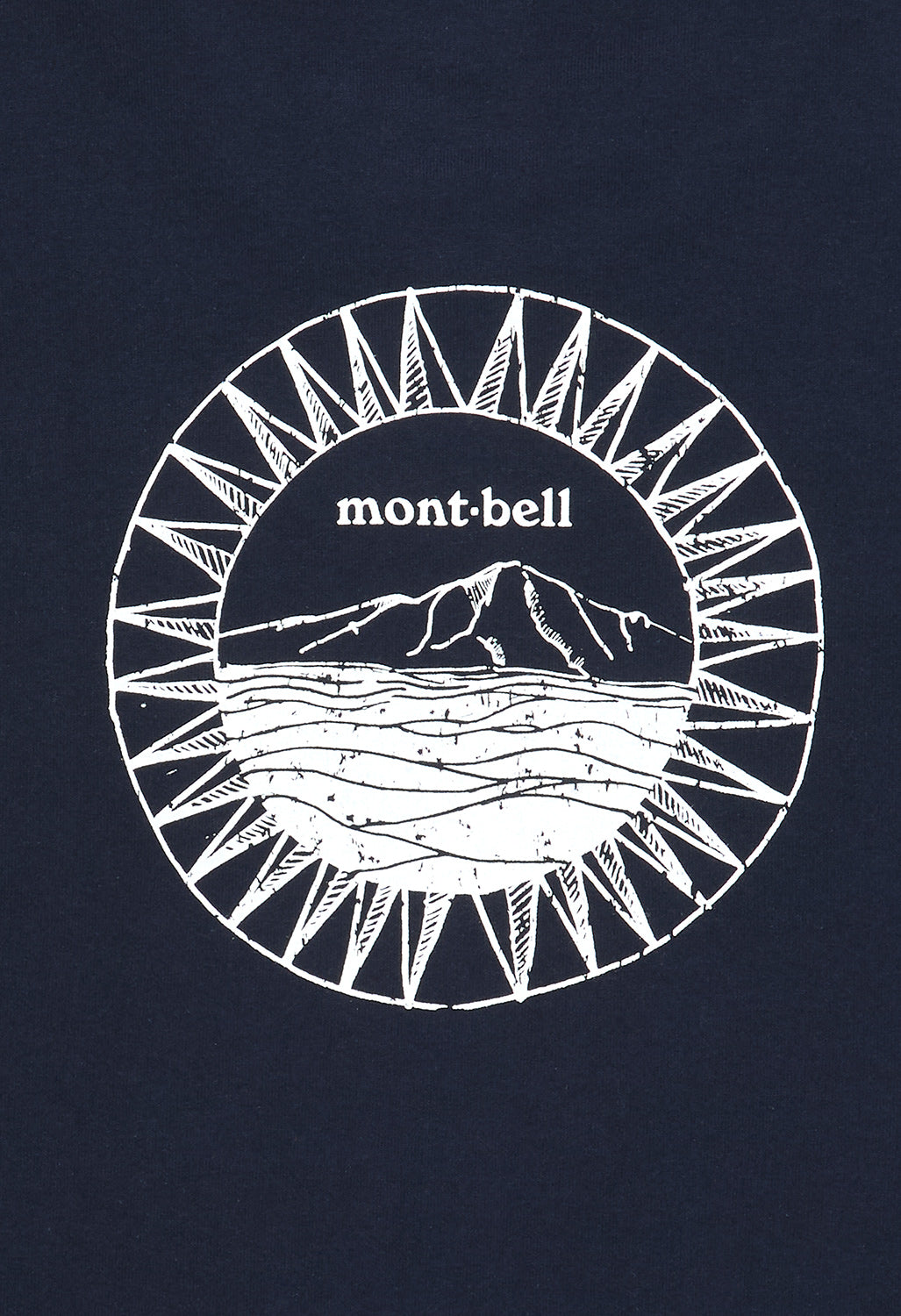 Montbell Pear Skin Cotton Shimayama T-Shirt - Navy