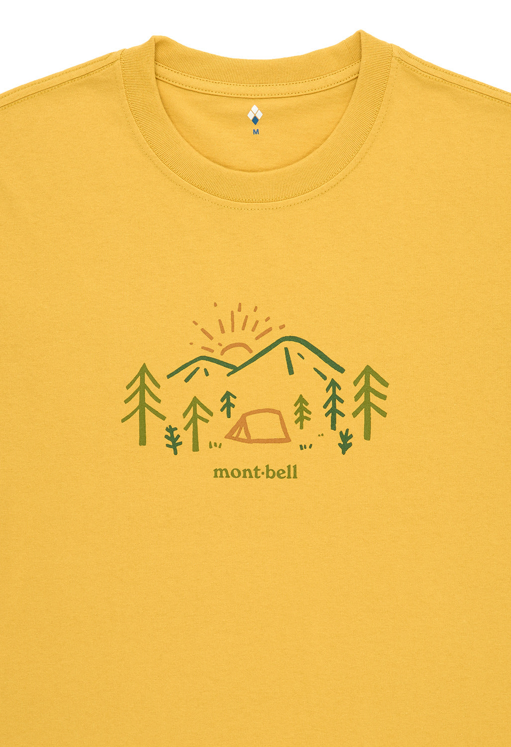 Montbell Pear Skin Cotton Yama No Asa T-Shirt - Yellow
