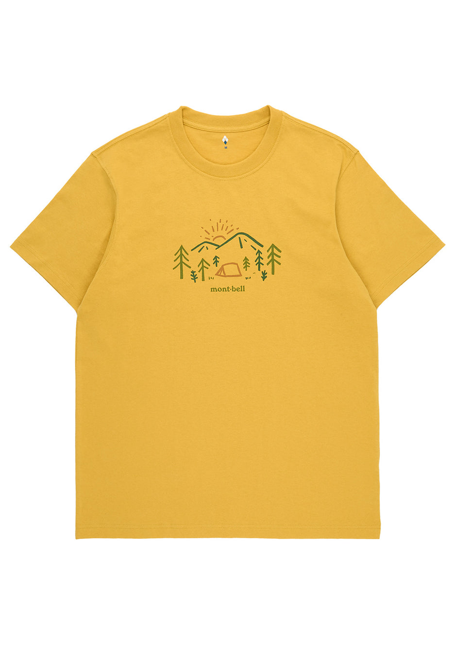 Montbell Pear Skin Cotton Yama No Asa T-Shirt - Yellow