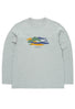 Montbell Men's Pear Skin Cotton Long Sleeve Mountains T-Shirt - Light Grey