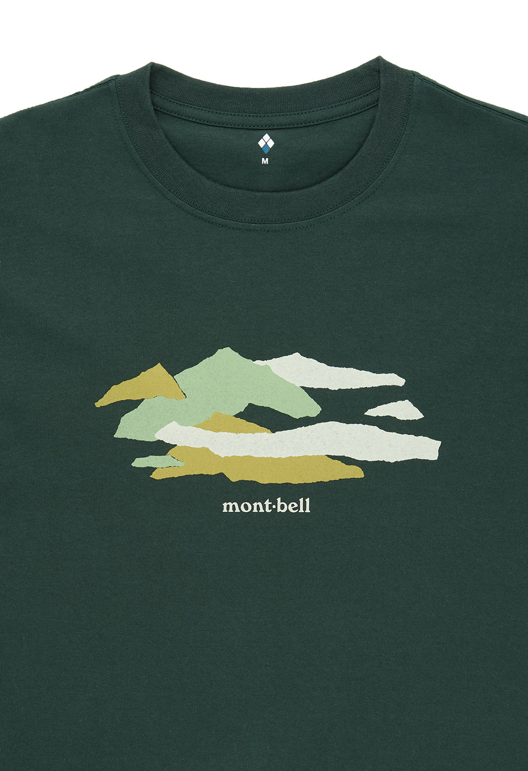 Montbell Pear Skin Cotton Long Sleeve T Yamayama T-Shirt - Dark Green