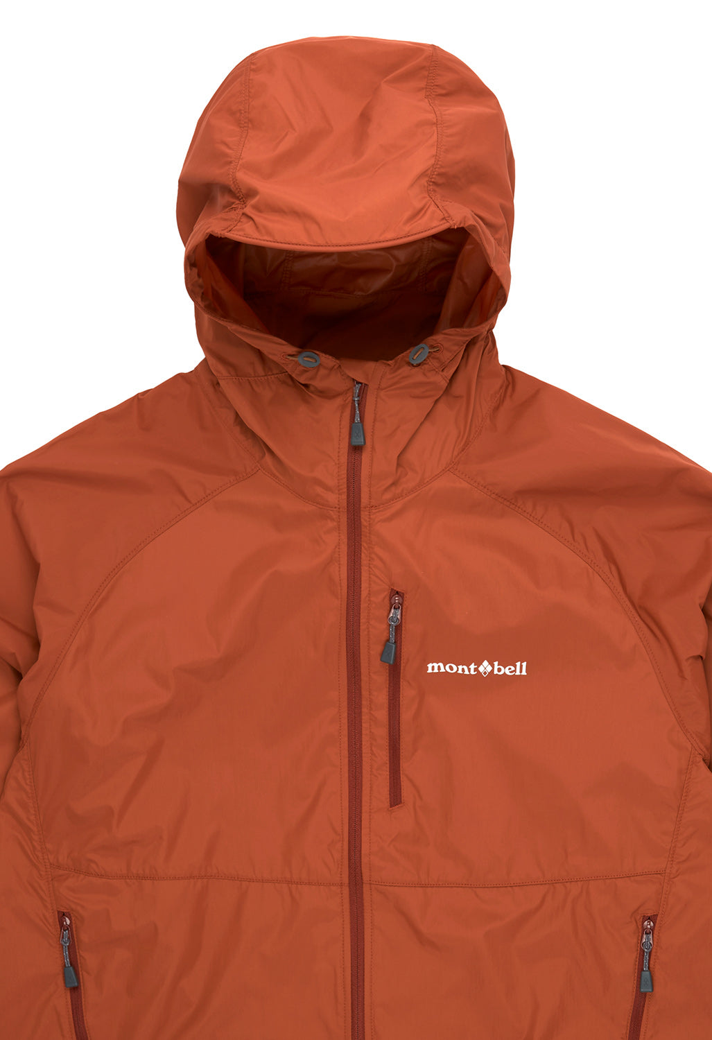 Montbell Men's Wind Blast Hooded Jacket - Orange