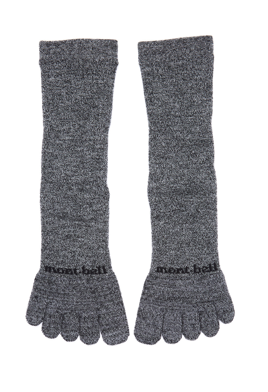 Montbell Merino Wool Trekking 5 Toe Socks - Heather Charcoal