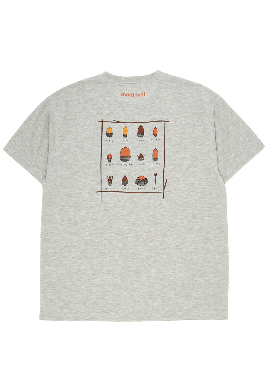 Montbell Men's Wickron Acorns T-Shirt - Light Grey