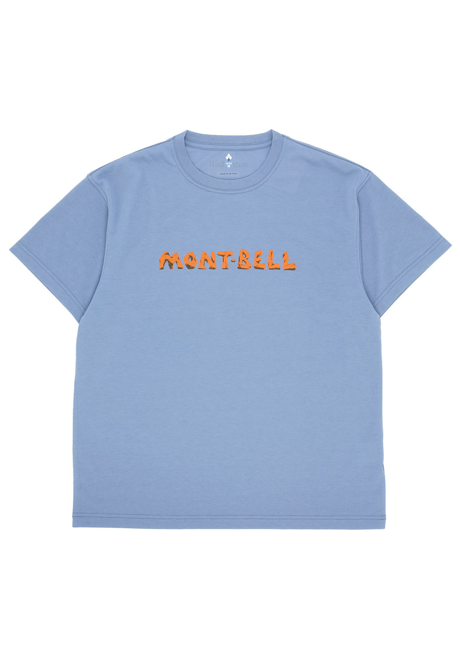 Montbell Men's Wickron Rock Logo T-Shirt - Blue