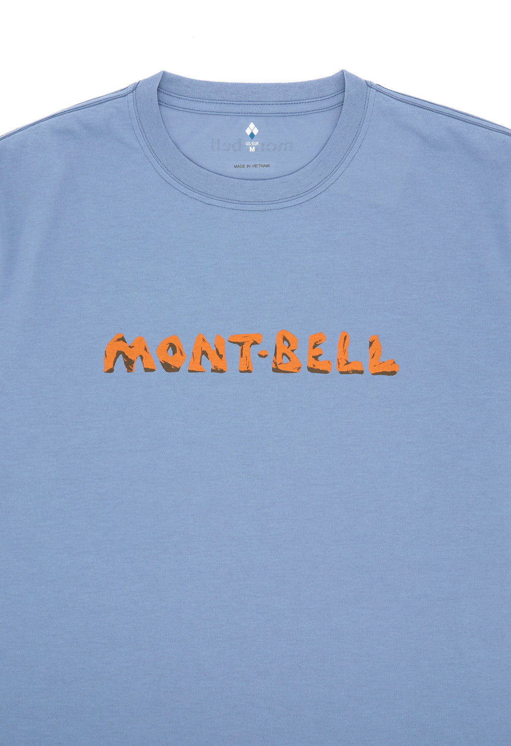 Montbell Men's Wickron Rock Logo T-Shirt - Blue