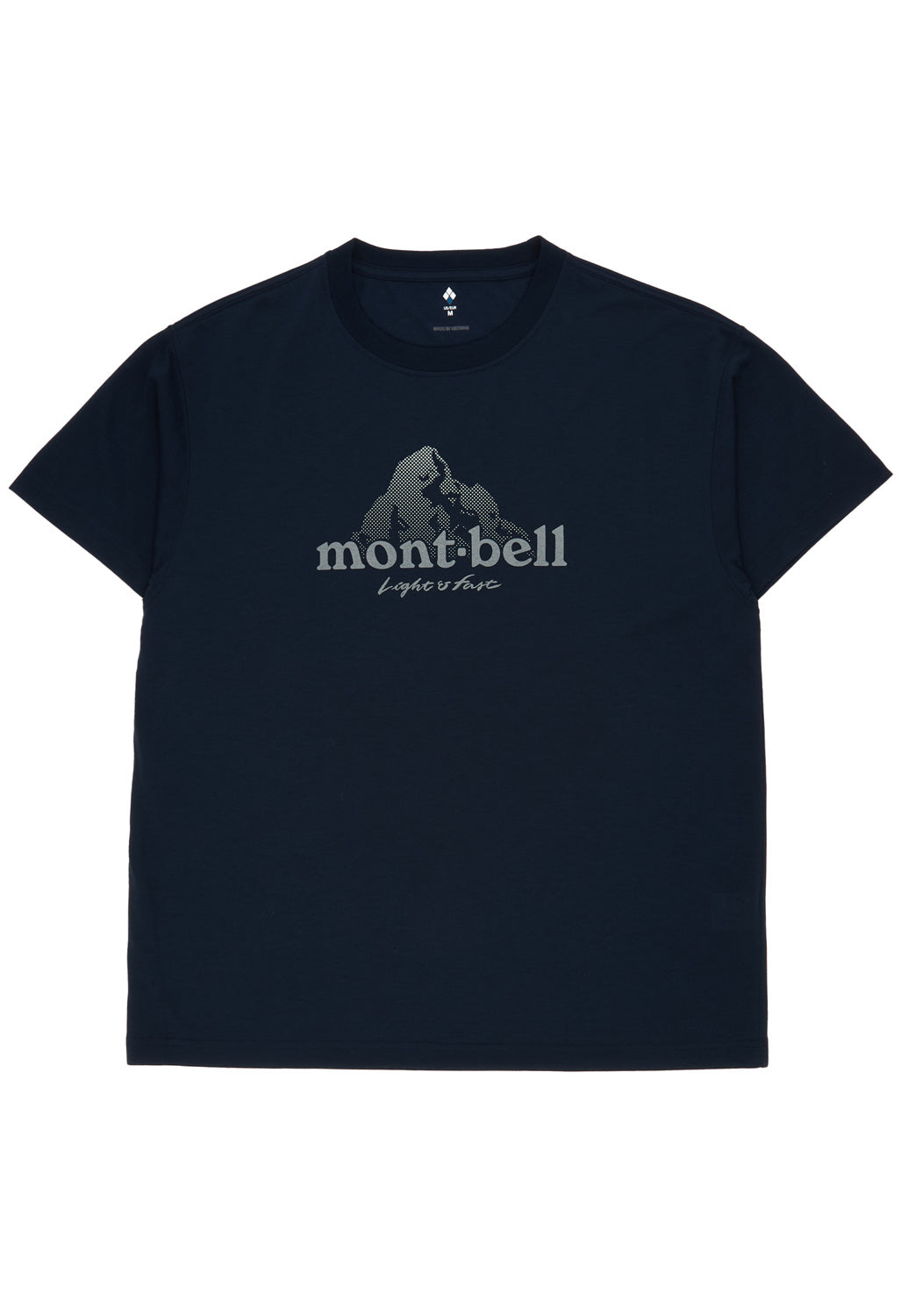 Montbell Men's Wickron Dot Logo T-Shirt - Navy