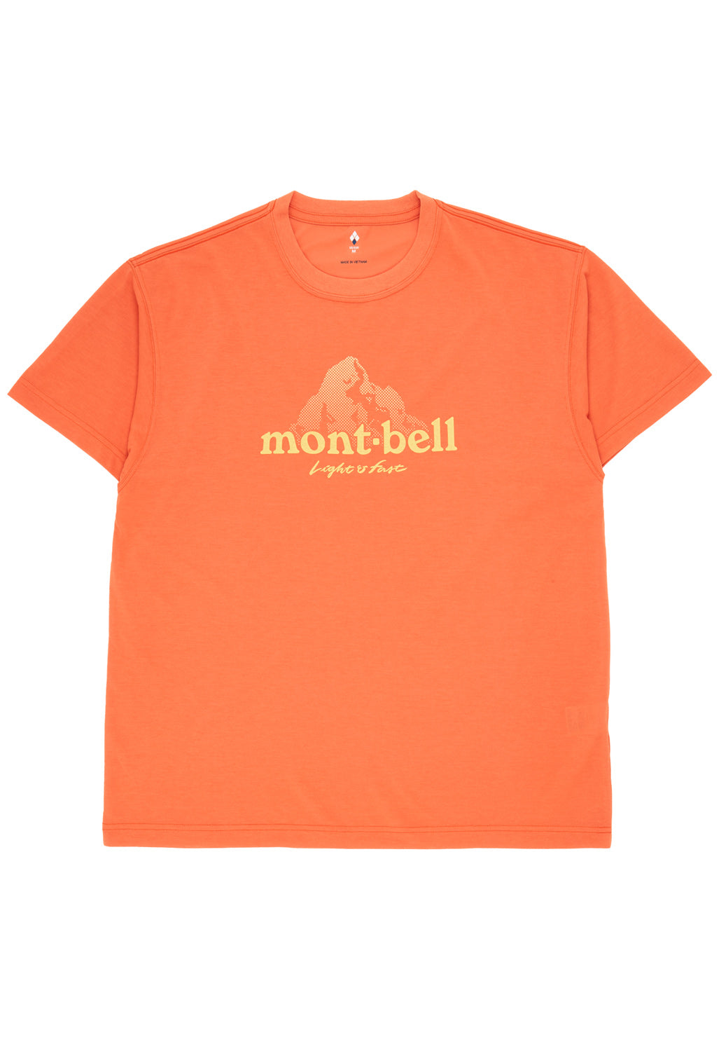 Montbell Men's Wickron Dot Logo T-Shirt - Orange